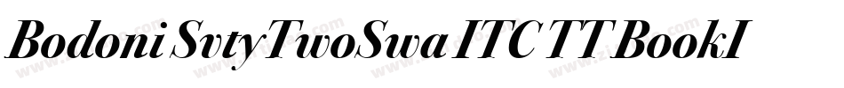 Bodoni SvtyTwoSwa ITC TT BookIt字体转换
